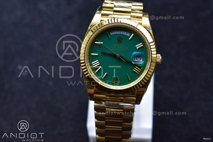 Green 228238 1:1 Roman President on 40 YG VR3255 THBF (Gain Best Dial Bracelet Weight) Date Edition Day 0109